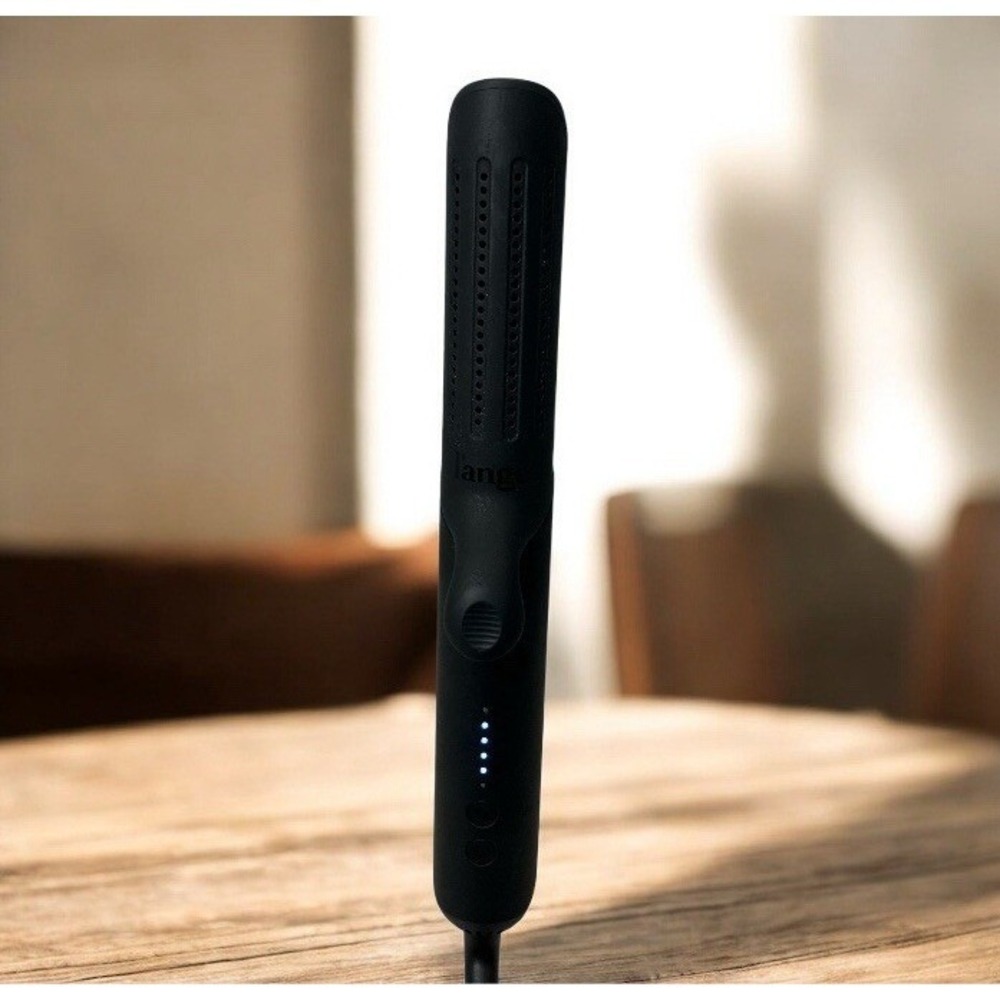 L'ange Le Duo 360 Airflow Styler Black Titanium Flat Iron Curling Wand A133